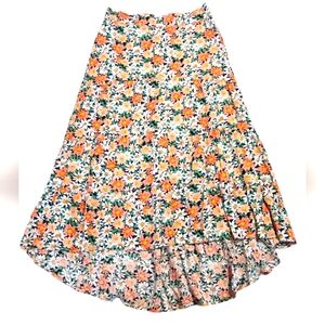 Pretty Garden Floral A-Line Skirt